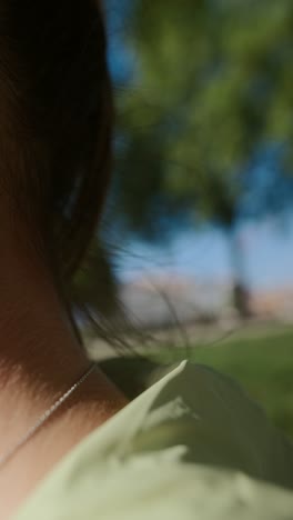 woman in a park