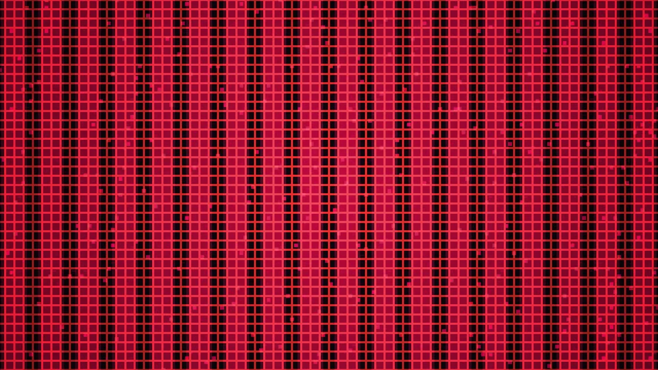 Abstract Red Grid Pattern Pulsing with Digital Light