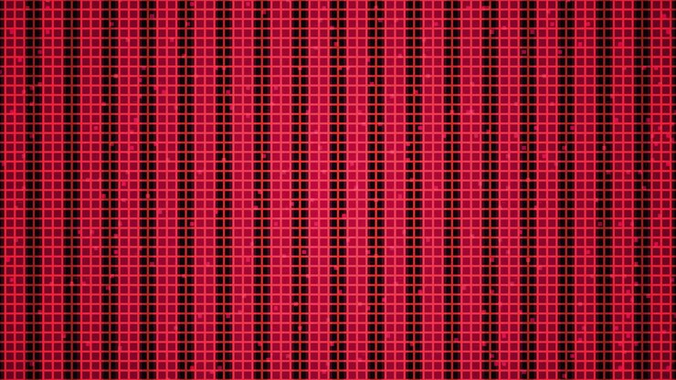 Abstract Red Grid Pattern Pulsing with Digital Light