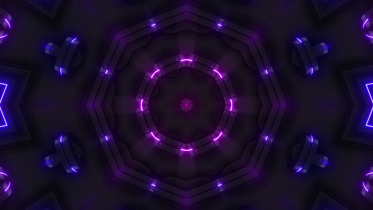 Abstract Neon Geometric Pattern | Premium Stock Video Footage