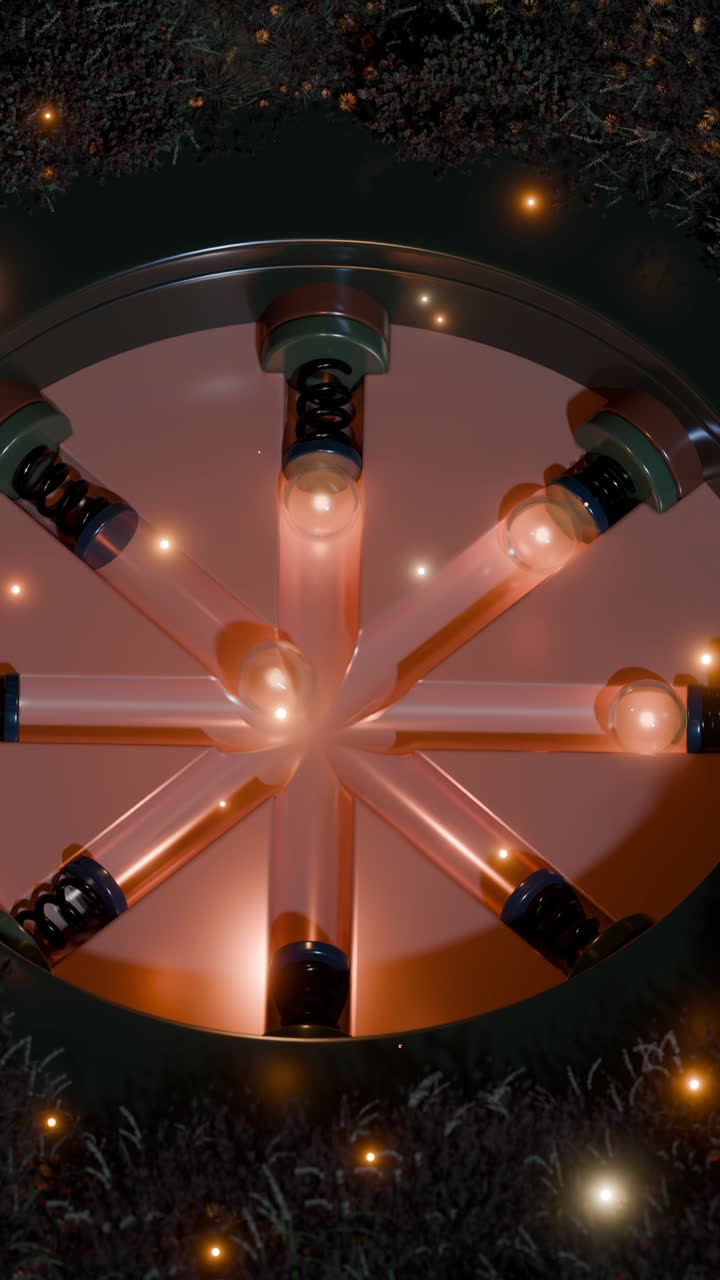 Abstract Machine with Glowing Lights