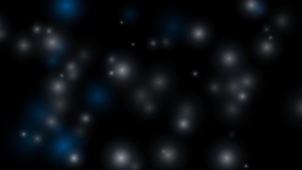 Abstract Background with Floating Glowing White and Blue Particles