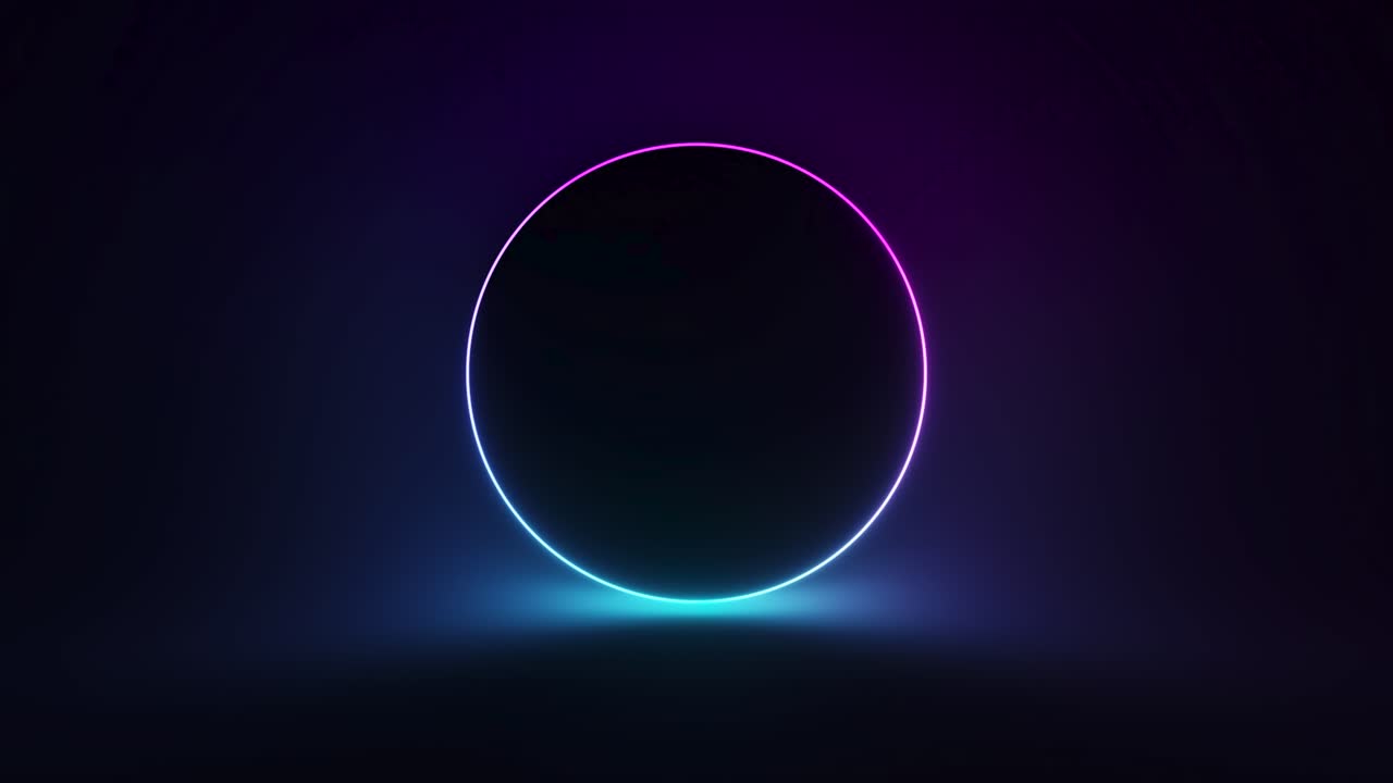 Fondo de circulo de neón