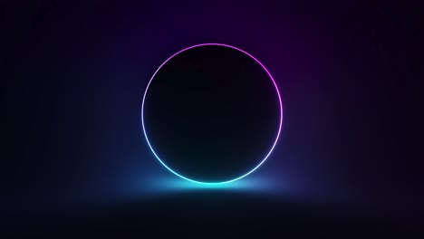 fondo de círculo de neón
