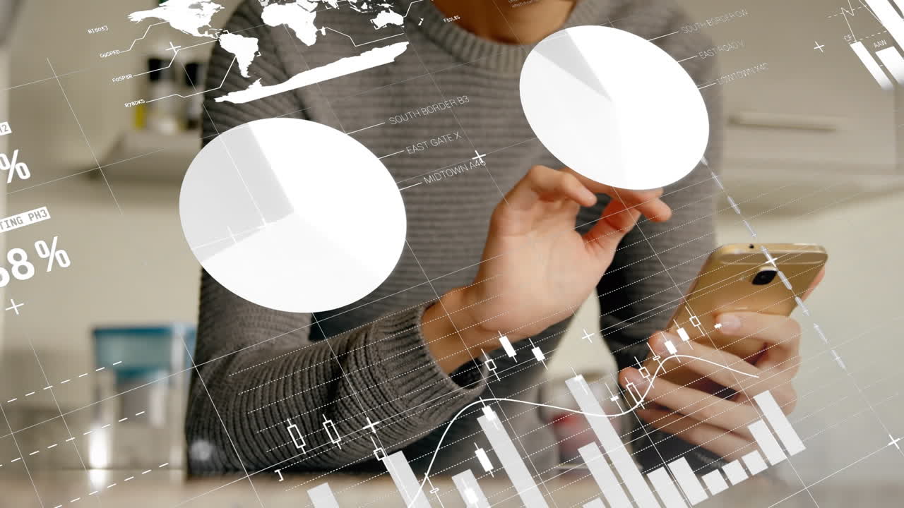 스마트 폰을 이용한 통계 및 데이터 처리의 애니메이션