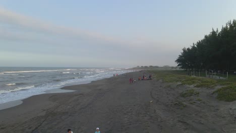 vista aérea de playa navarro en vega de alatorre, veracruz