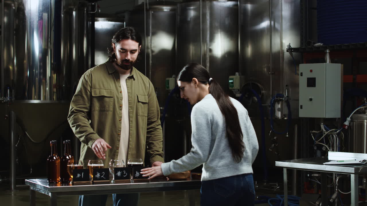 Woman in beer tasting