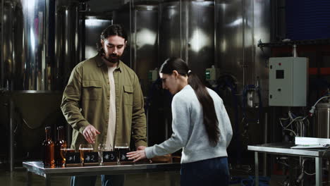 woman in beer tasting