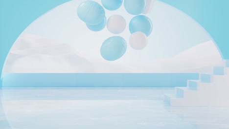 soft balls, creative geometric background, 3d rendering.