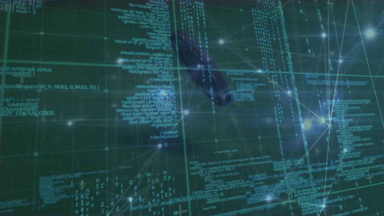 Animation of data processing over casino chips