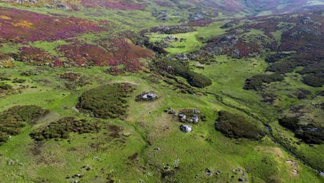 aerial drone pullback of sierra segundera grassland plains zamora spain