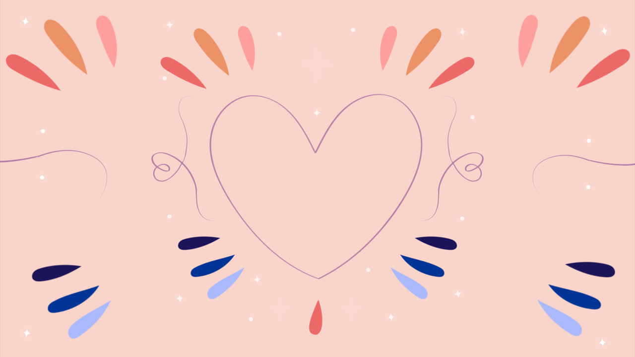 사랑의 모션 그래픽 프레임 디자인 일러스트레이션