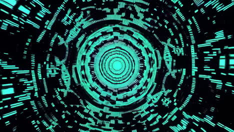 abstract glowing green tunnel visuals