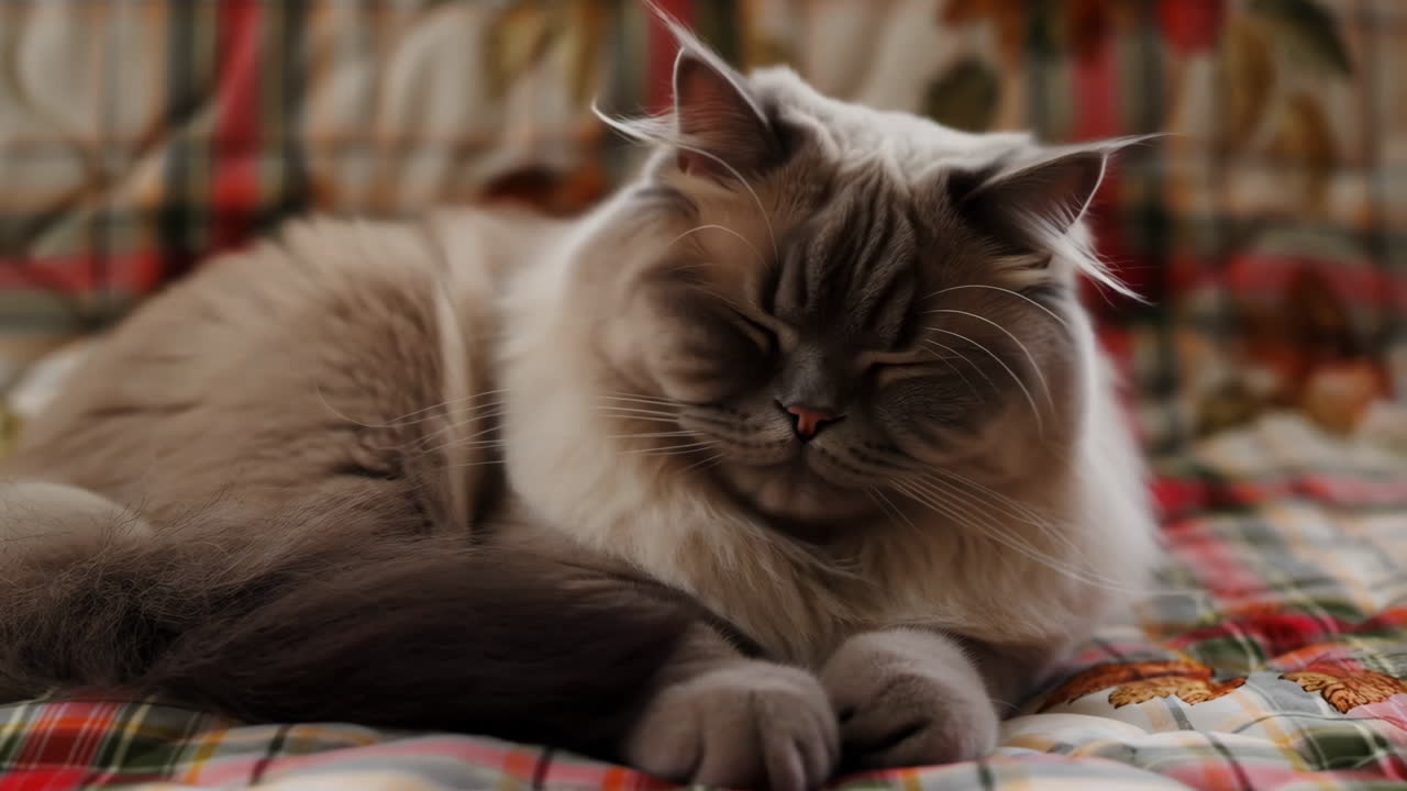 Ragdoll cat sleeping