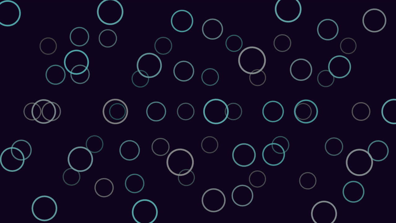 patrón circular de círculos superpuestos sobre un fondo negro