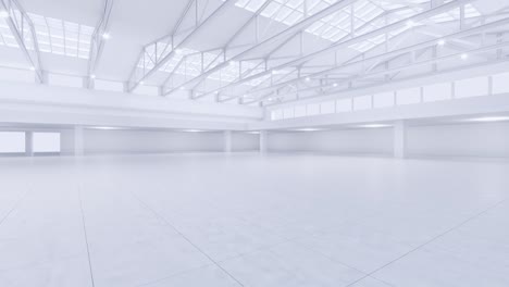 empty exhibition space. backdrop for exhibitions and events. 3d render. tile floor. marketing mock up. 4k video.