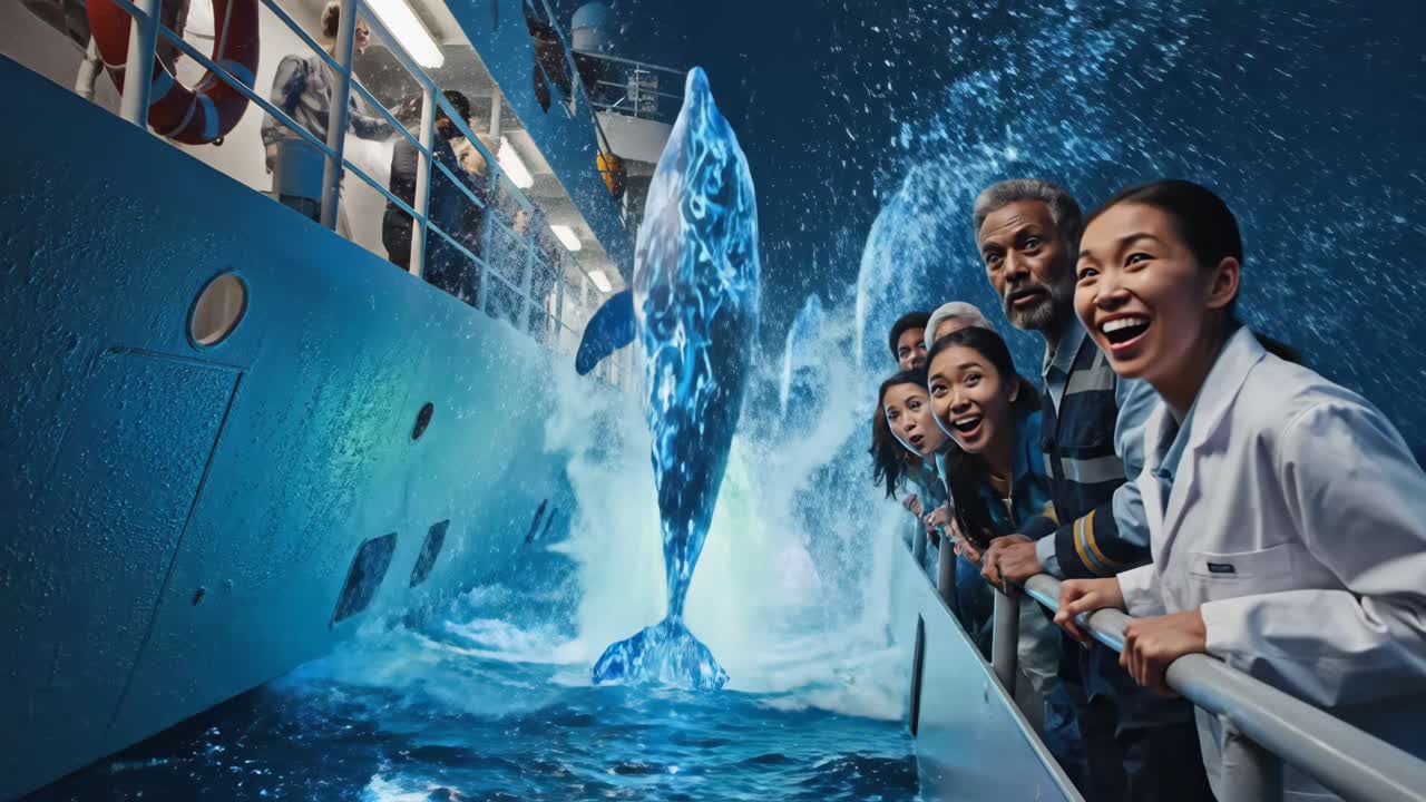People on a Ship Observing Marine Life
