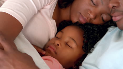 Familia-Feliz-Durmiendo-En-La-Cama