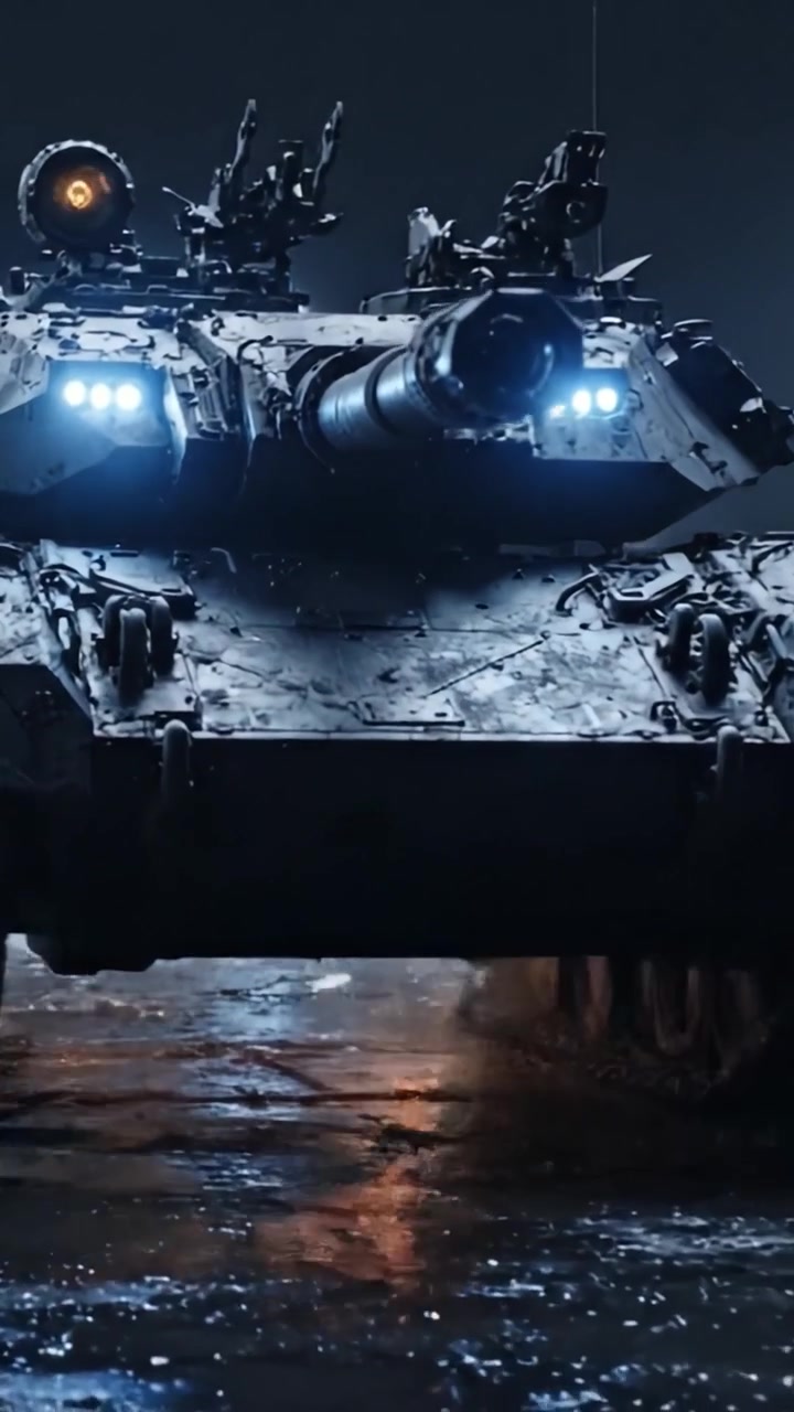 An Impressive Modern Battle Tank Stands Ready in a High-Tech Environment, Showcasing Advanced Armament and Enhanced Tactical Features for Engagement.