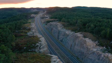 highway in sunset with no cars-3