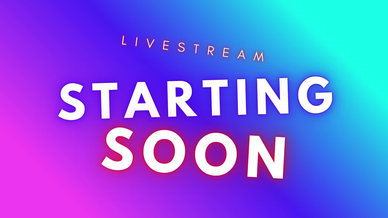 Starting Soon Stream Intro – Colorful Gradient Animated Background – 4K Seamless Loop