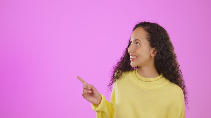 Pubblicità, mockup e ritratto di donna