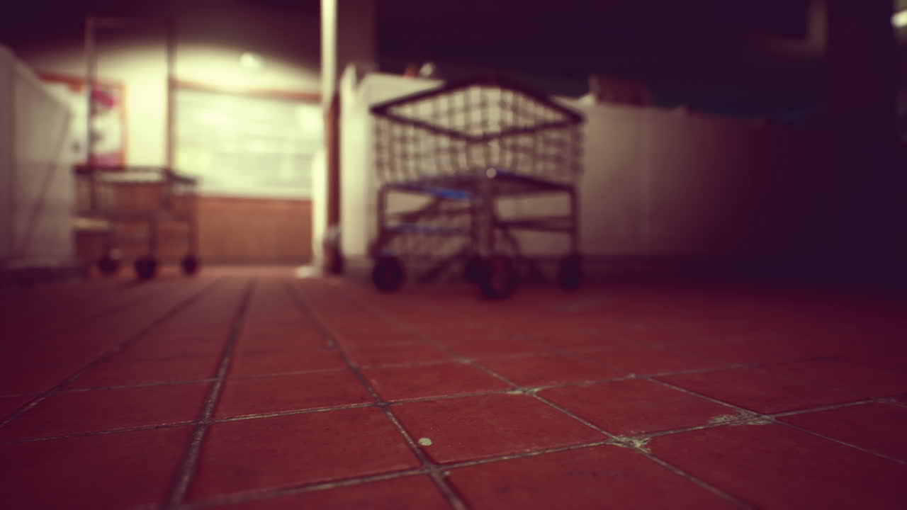 밤에는 빈 세탁실