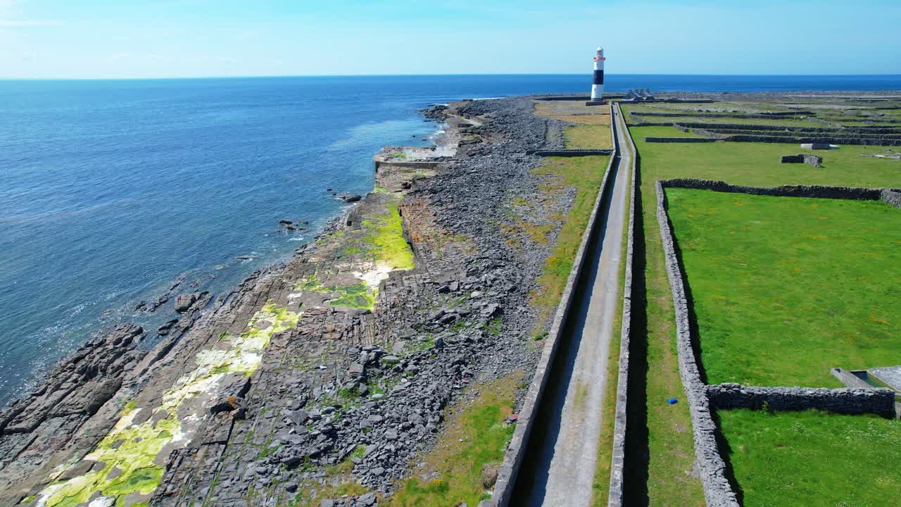 Road to the lighthouse Inisheer Aran islands Ireland wild Atlantic way epic locations