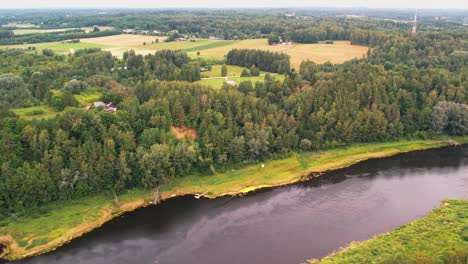 river daugava near the city of kraslava