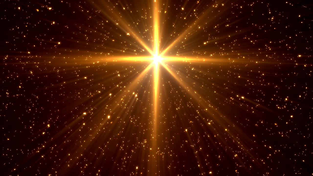 Sfondo natalizio con luce dorata in loop