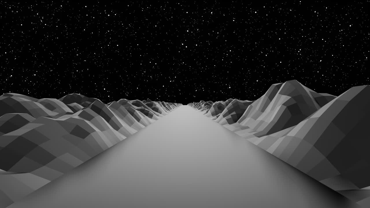 animación de fondo retro. terreno de bajo poli