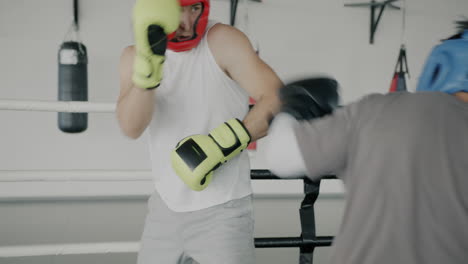 sesión de entrenamiento de boxeo
