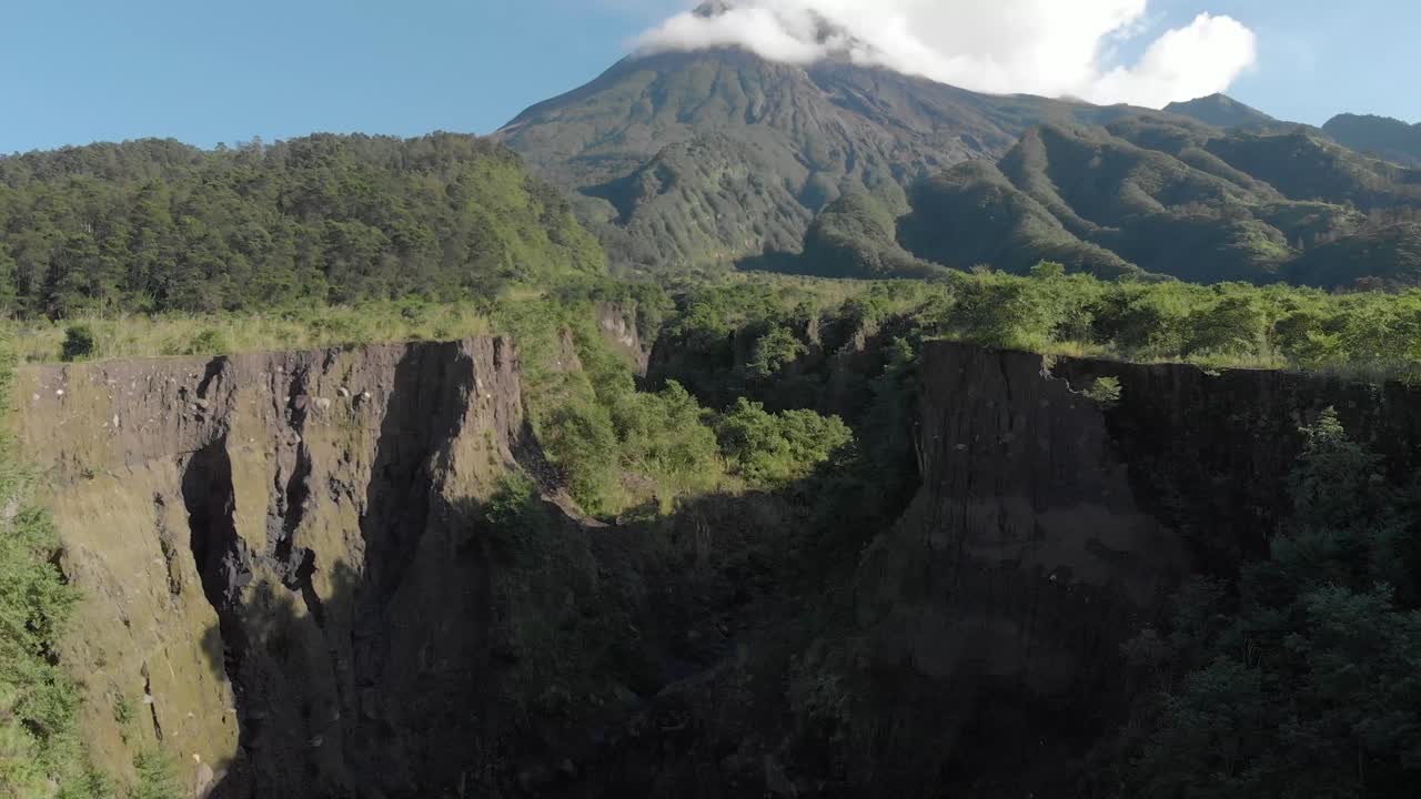 Merapi Mountain Volcano Drone Indonesia
