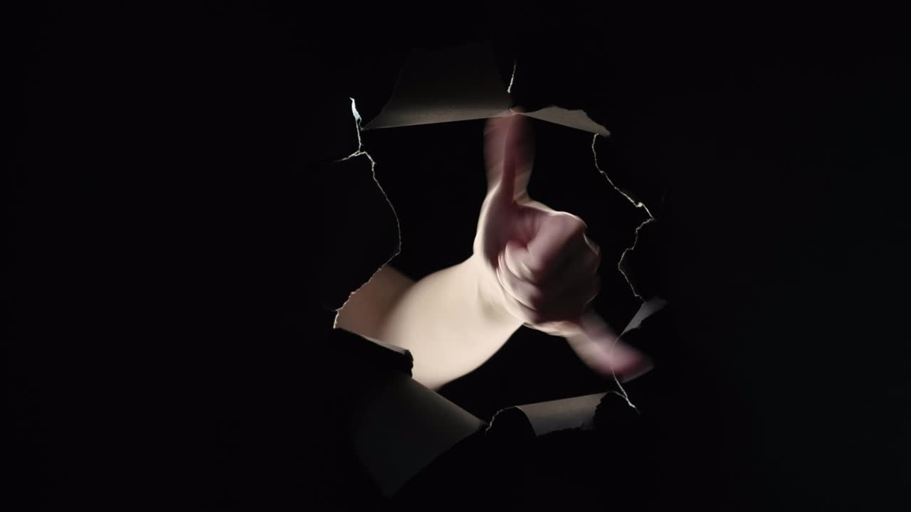 gesto de llamada señal de shakah mano avance de la pared