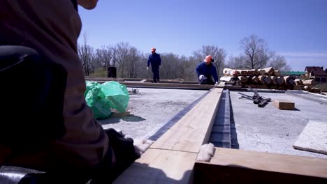 construcción de cimientos de casas