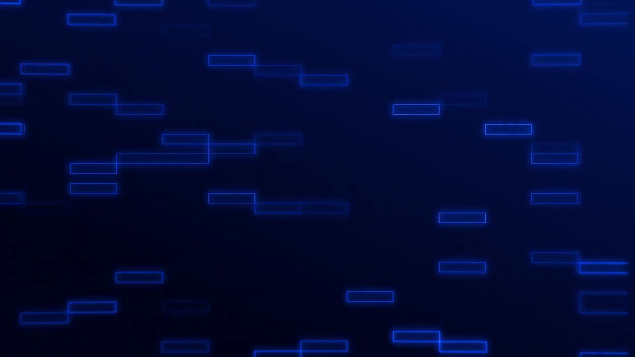 animación de formas en movimiento sobre fondo azul