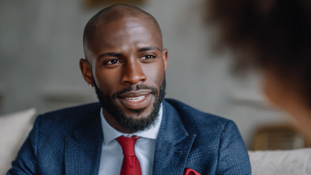 Engaging Conversation Between Two Professionals Showcasing Thoughtful Expressions and Attentive Listening in a Modern Office Environment