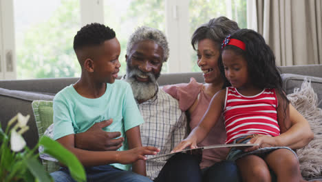 grandparents and grandchild spending time together