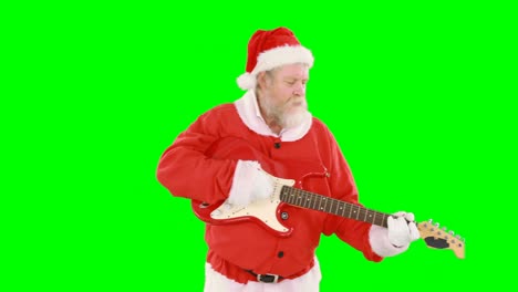 Santa-claus-singing-a-song-and-playing-guitar