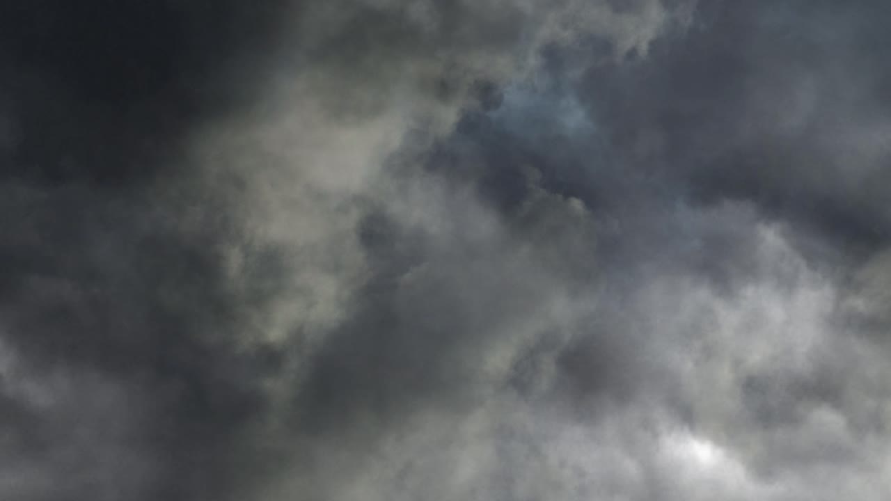 Thunderstorm Lighting In The cumulonimbus clouds in dark sky