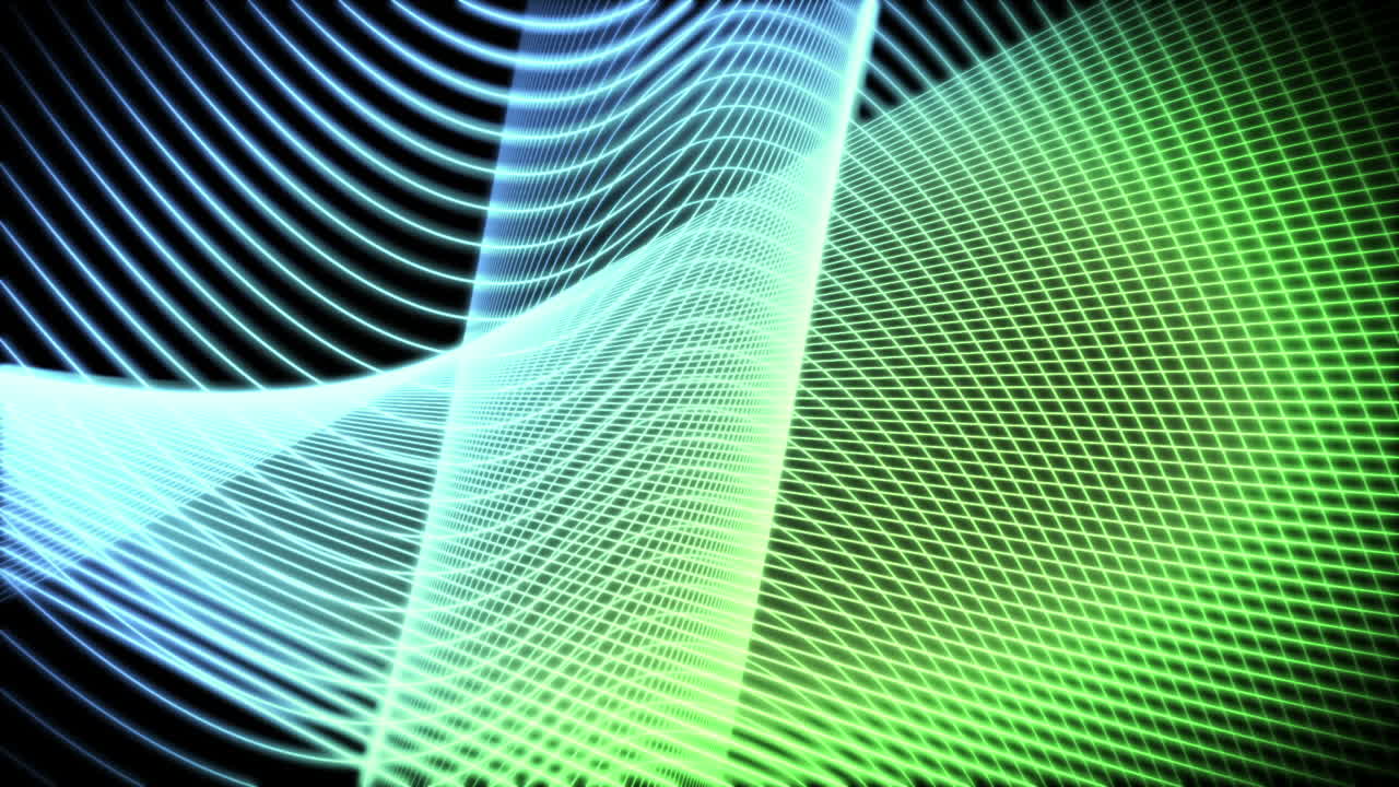 voluti di linee verdi che si muovono