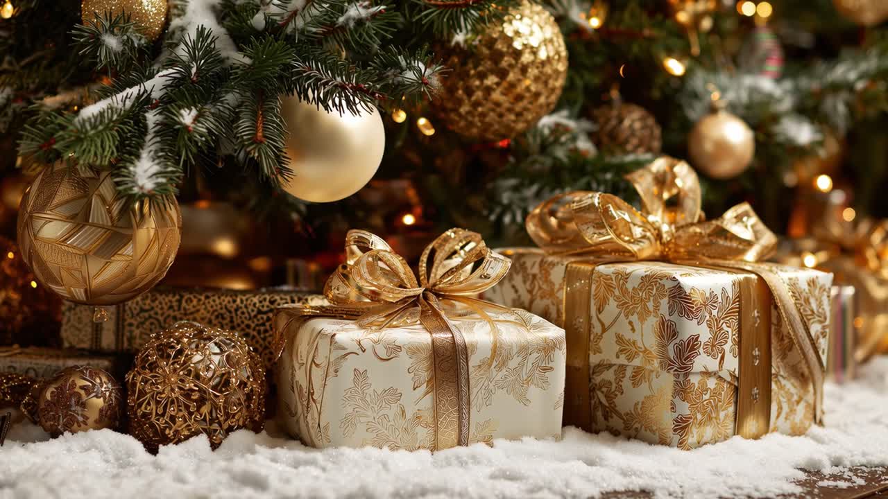 Festive Christmas Gifts Under the Tree