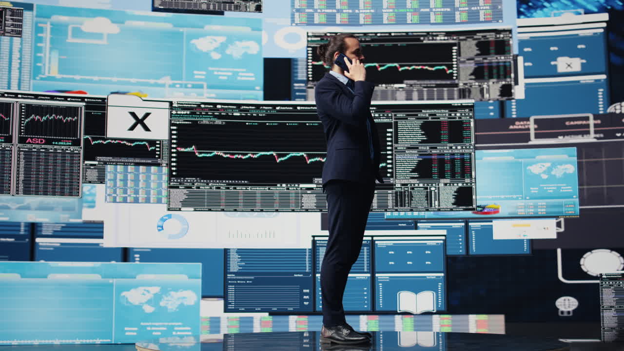 Male entrepreneur taking a phone call to share insight on KPI metrics