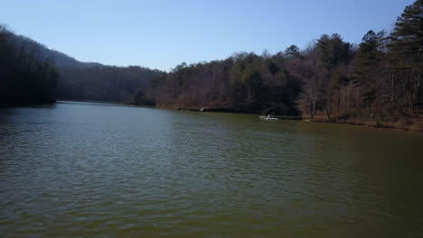 Aerial-of-a-motorboat-crusing-on-W