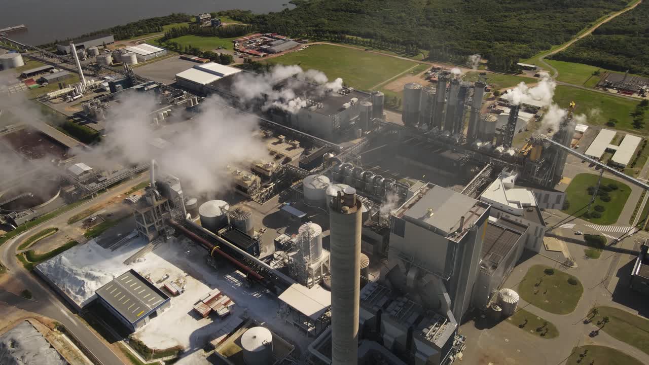 toma de órbita aérea del concepto de contaminación del aire