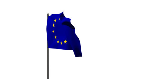 Close-up-of-europe-flag-waving