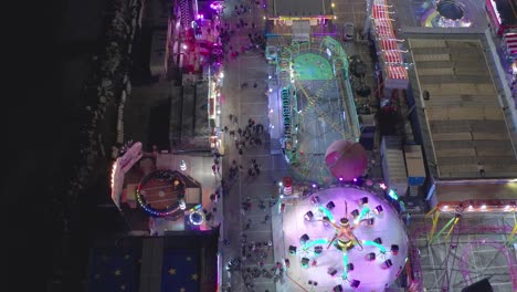 aerial view of an amusement park