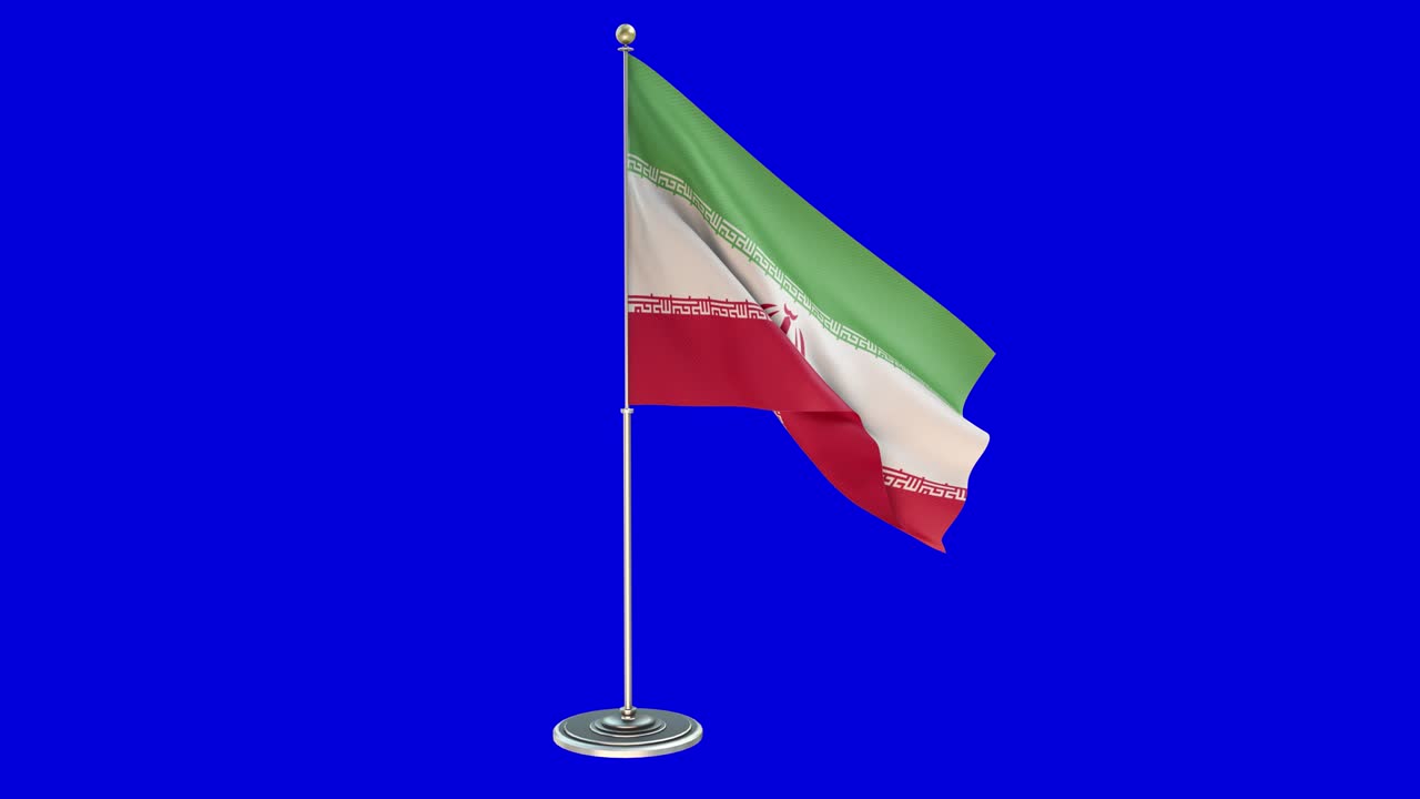 크로마 키와 함께 기둥에 흔들리는 발의 3d 일러스트레이션