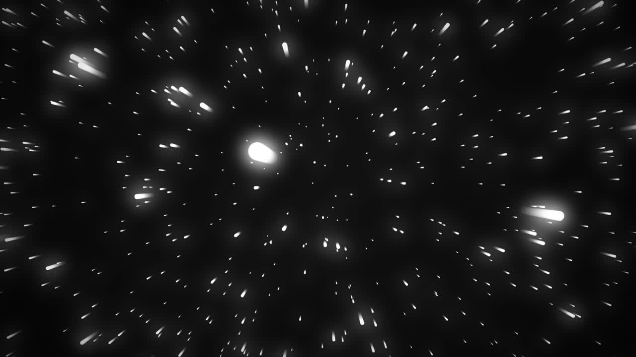 Neon stars racing and zooming through space universe galaxy astronomy 3D animation on gradient background vibrant abstract dynamic digital motion white