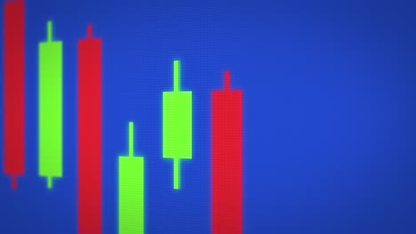 pull focus along animated candlesticks